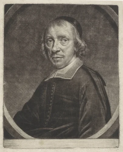 Portret van Johannes Goethals by Jan Verkolje, print, 1670