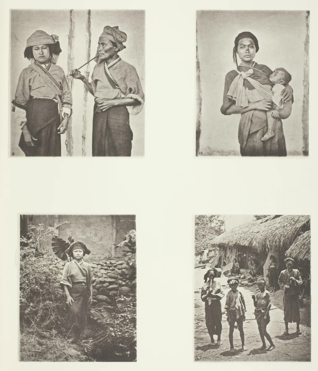 Pepohoan Women; Mode of Carrying Child; Costume of Baksa Women; Lakoli by John Thomson, photograph, 1863-1873