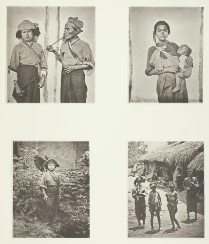 Pepohoan Women; Mode of Carrying Child; Costume of Baksa Women; Lakoli by John Thomson, photograph, 1863-1873