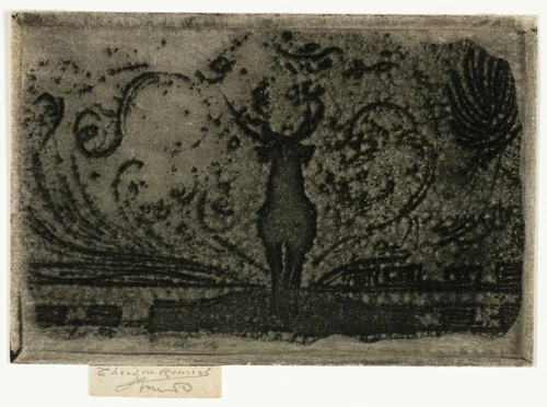 A Stag, A Study by Theodore Roussel, print, 1890-1898
