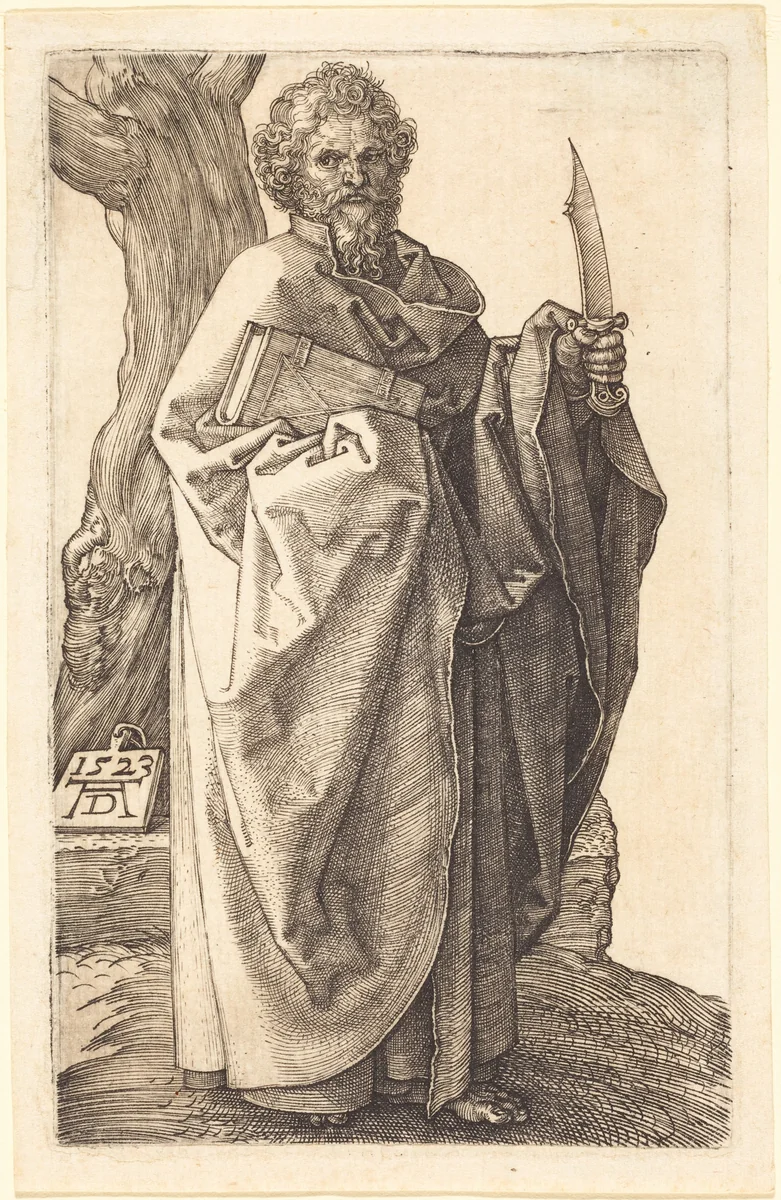 Saint Bartholomew by Albrecht Dürer, print, 1523