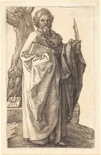 Saint Bartholomew by Albrecht Dürer, print, 1523