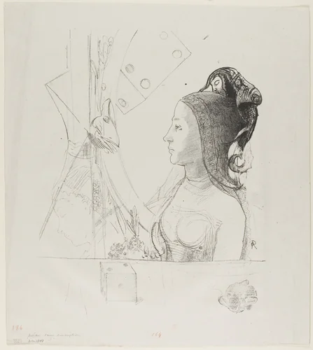 Untitled Trial Lithograph by Odilon Redon, print, 1900