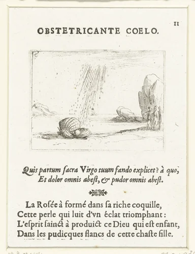 Oester op een strand by Jacques Callot, print, 1625-1629