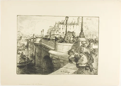 There's a Floating Corpse by Louis Auguste Lepère, print, 1892