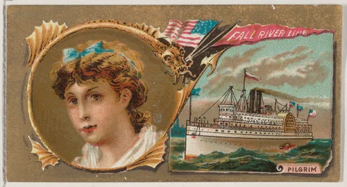 Steamship Pilgrim, Fall River Line, from the Ocean and River Steamers series (N83) for Duke brand cigarettes by W. Duke, Sons & Co., print, 1887