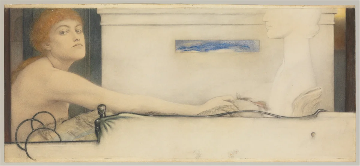 The Offering by Fernand Khnopff, drawing, 1891