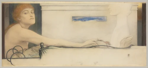 The Offering by Fernand Khnopff, drawing, 1891