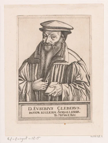 Portret van Eusebius Cleber by Unknown, print, 1582-1658