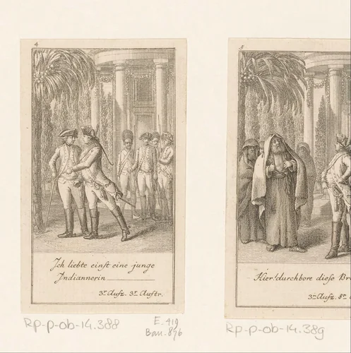 Lanassa's oude liefde keert terug by Daniel Nikolaus Chodowiecki, print, 1782