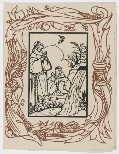 Plate (page 81) from Les Petites Fleurs de St. François (The Little Flowers of St. Francis) by Émile Bernard, illustrated book, 1928