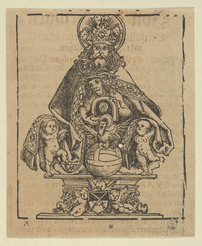 Reliquary with the Trinity, from "Wittenberg Reliquaries" by Lucas Cranach, print, 1472-1553