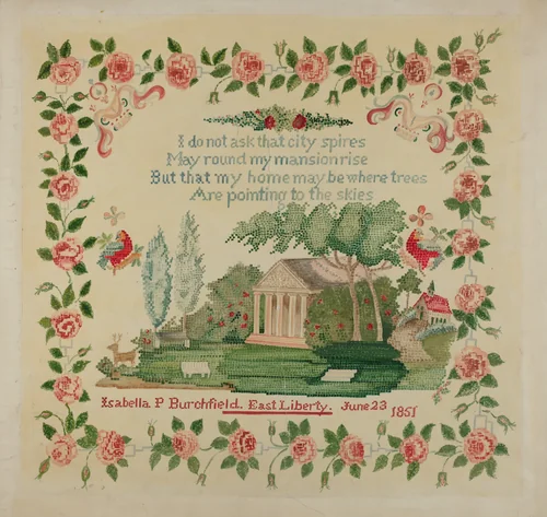 Sampler by Eva Wilson, index of american design, 1936