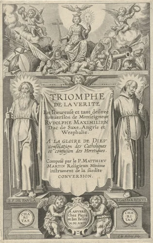 Titelpagina voor: Triomphe de la Verite, 1624 by Unknown, print, 1581-1645