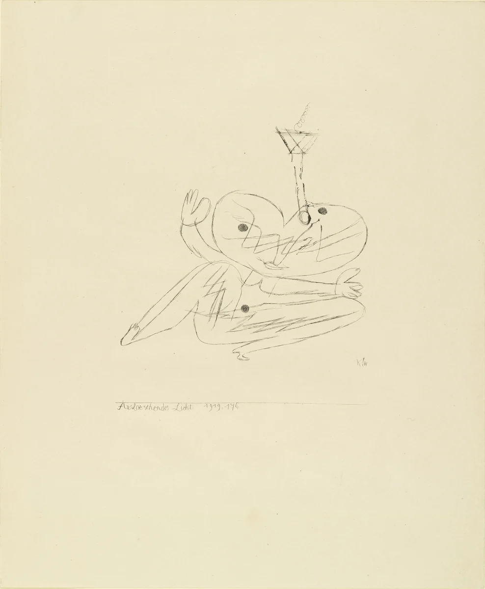 Dying Light (Auslöschendes Licht) for the illustrated book Das Kestnerbuch (The Kestner Book) by Paul Klee, print, 1919