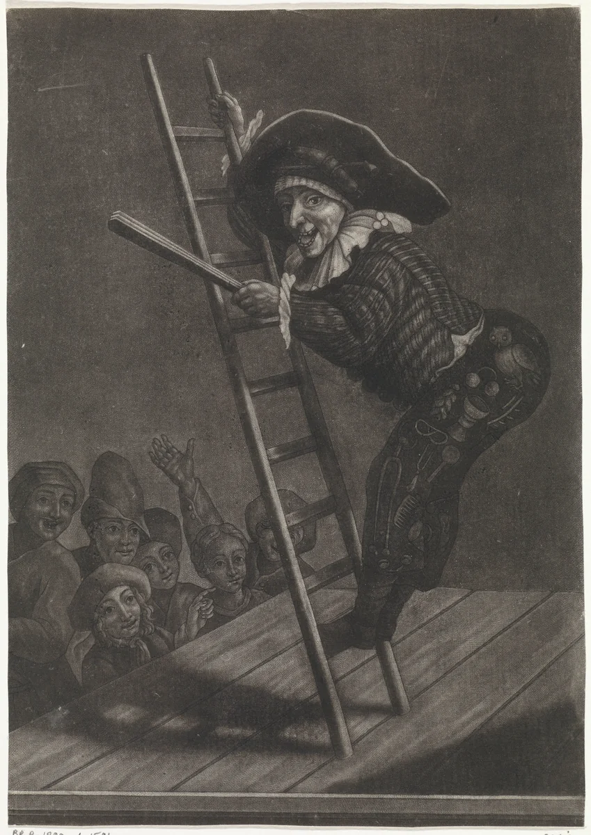 Harlekijn by anonymous, print, 1680-1754