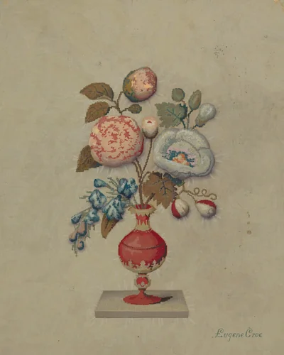 Embroidery by Eugene Croe, index of american design, 1936