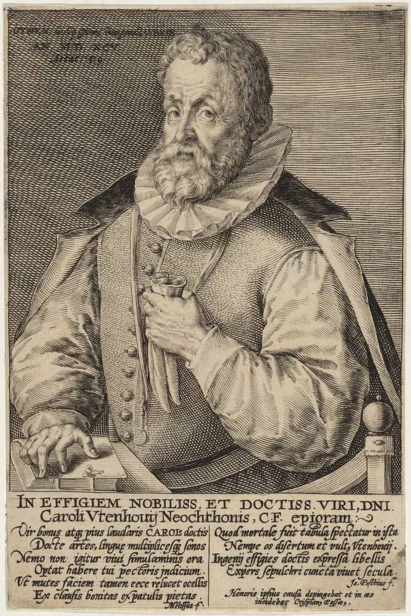 Carolus van Utenhoven by Crispijn van de Passe I, print, 1565-1637
