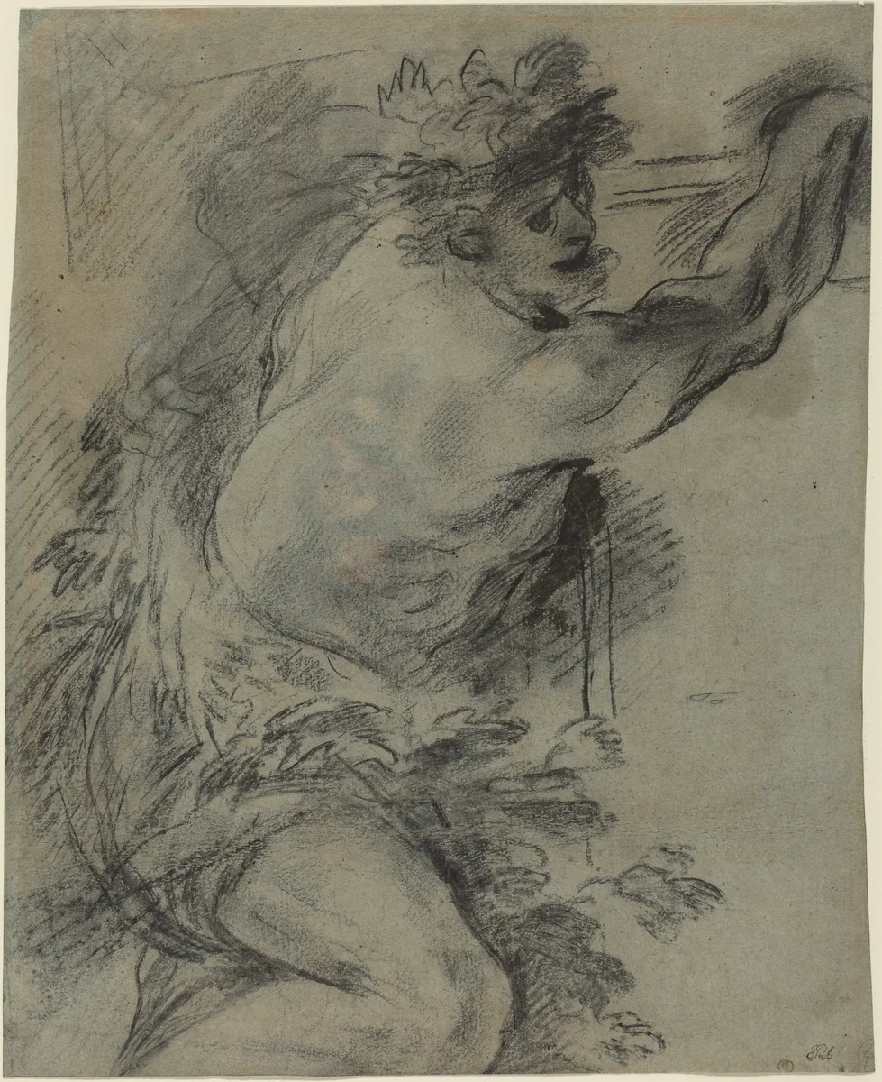 Bacchus by Italian 17th Century, drawing, 1600-1699