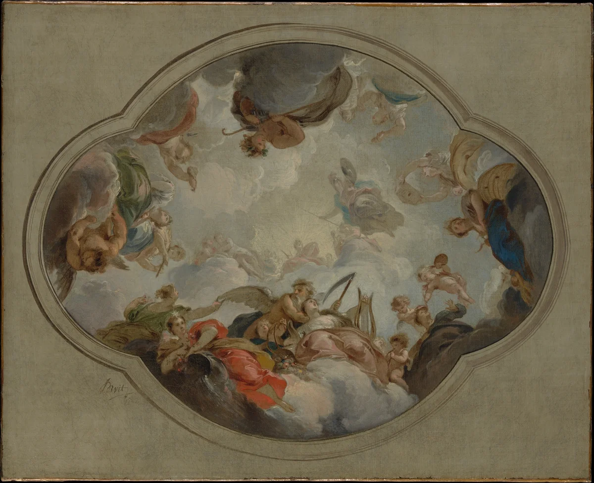Allegory of the Arts by Jacob de Wit, painting, 1742
