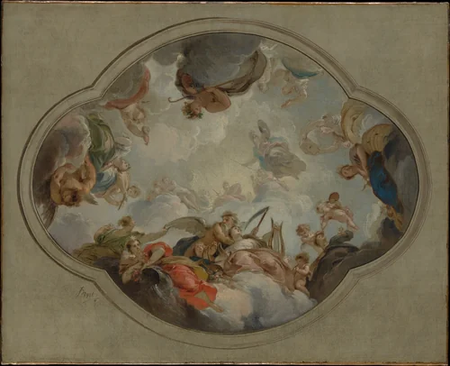 Allegory of the Arts by Jacob de Wit, painting, 1742