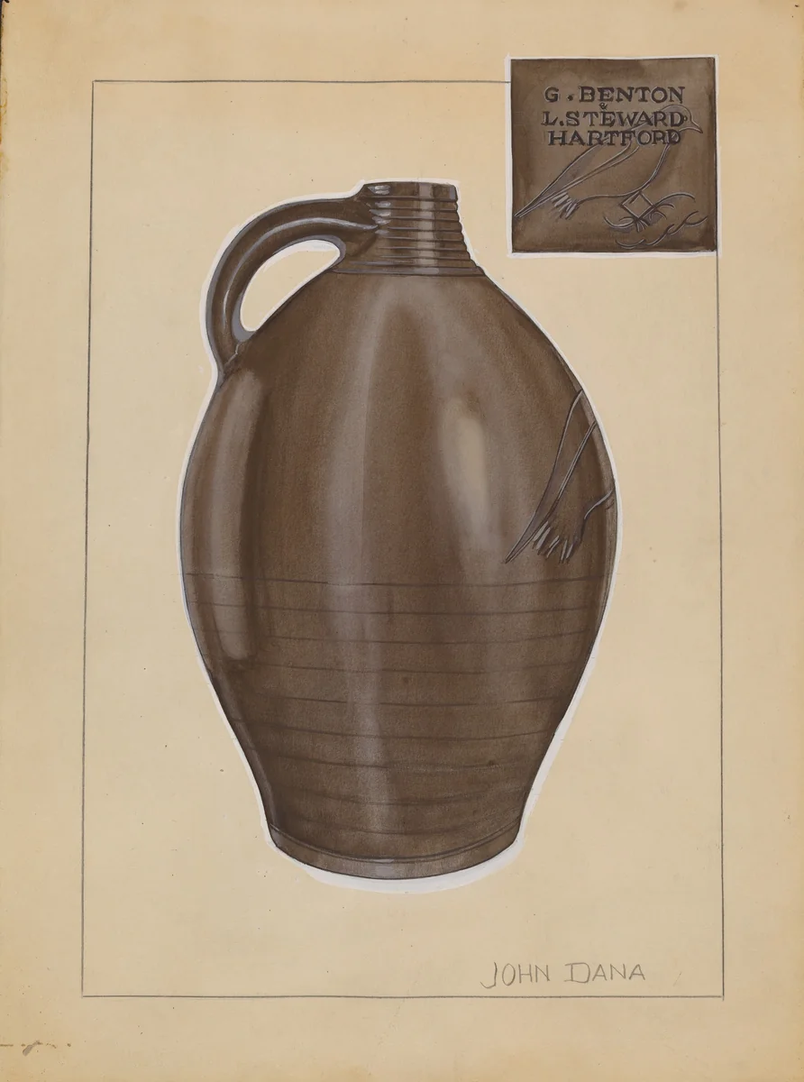 Jug by John Dana, index of american design, 1936