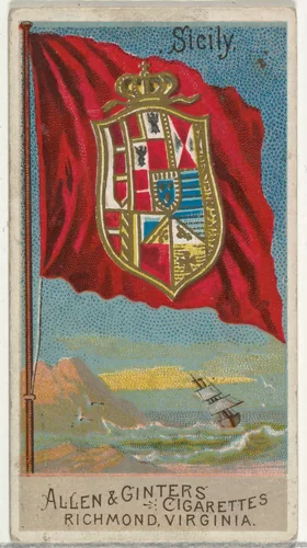 Sicily, from Flags of All Nations, Series 2 (N10) for Allen & Ginter Cigarettes Brands by Allen & Ginter, print, 1890