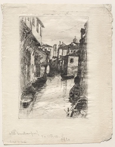 Canal in Venice by Otto H. Bacher, print, 1880