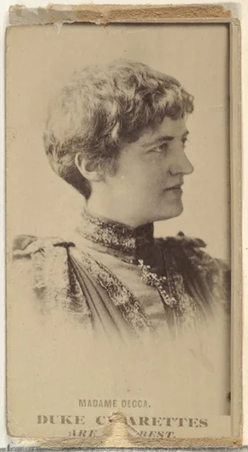 Madame Decca, from the Actors and Actresses series (N145-7) issued by Duke Sons & Co. to promote Duke Cigarettes by W. Duke, Sons & Co., photograph, 1880-1889