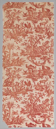 "Four Parts of the World" by Jean Baptiste Huet, textile, 1783-1793