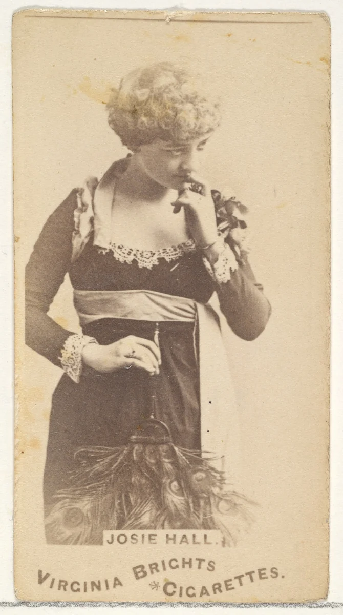 Josie Hall, from the Actors and Actresses series (N45, Type 1) for Virginia Brights Cigarettes by Allen & Ginter, photograph, 1885-1891