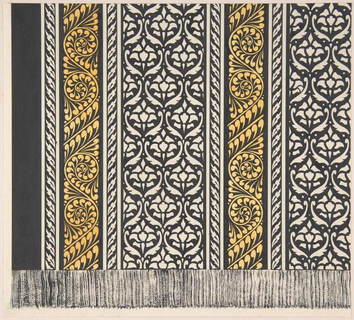 Design drawing by Christopher Dresser, drawing, 1878-1888