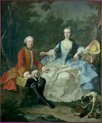 Count Giacomo Durazzo (1717–1794) and Ernestine Aloisia Ungnad von Weissenwolff (1732–1794) by Martin van Meytens, painting, 1760-1763