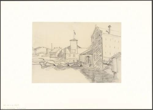 Gezicht op de Zandhoek by anonymous, drawing, 1875-1975