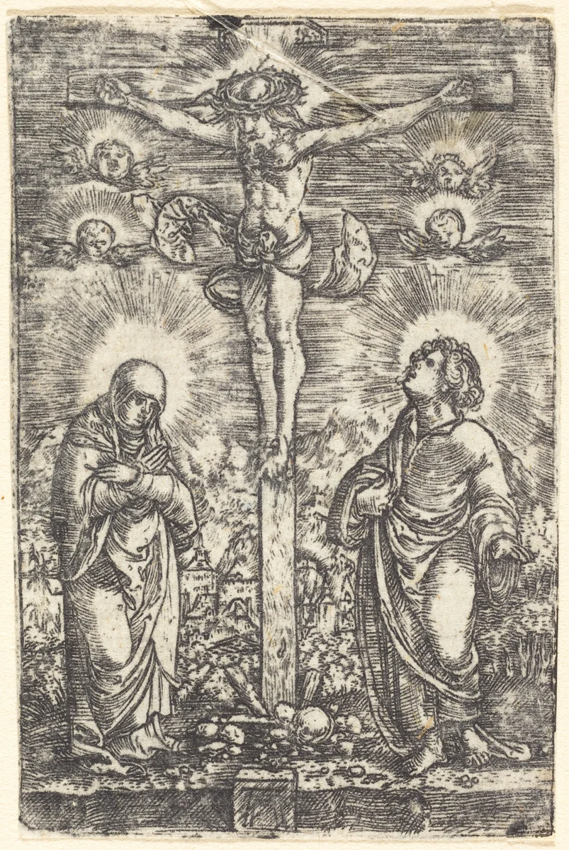 Christ on the Cross by Albrecht Altdorfer, print, 1512-1518