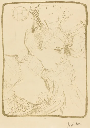 Bust of Mademoiselle Marcelle Lender (Mademoiselle Marcelle Lender, en buste) by Henri de Toulouse-Lautrec, print, 1895