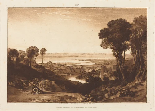 Junction of Severn and Wye by Joseph Turner, print, 1811
