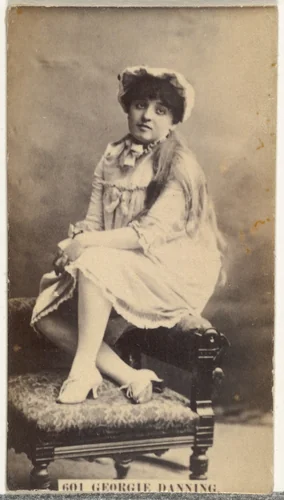 Card Number 601, Georgie Danning, from the Actors and Actresses series (N145-6) issued by Duke Sons & Co. to promote Duke Cigarettes by W. Duke, Sons & Co., photograph, 1880-1889