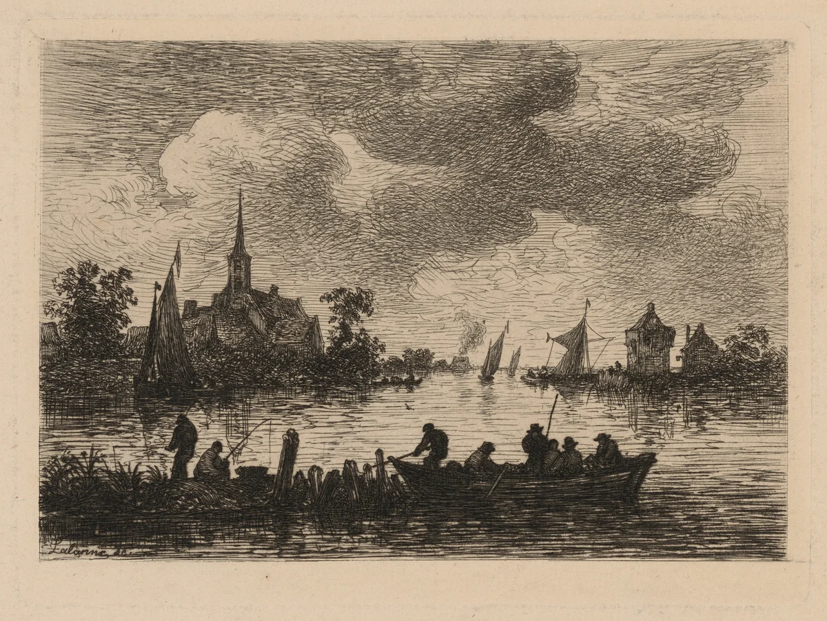 Banks of the Meuse by Maxime Lalanne
Jan van Goyen, print, 1873