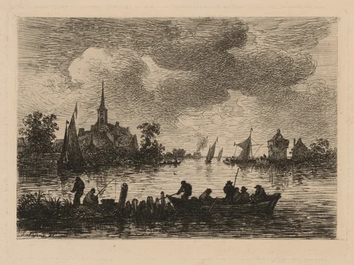 Banks of the Meuse by Maxime Lalanne
Jan van Goyen, print, 1873