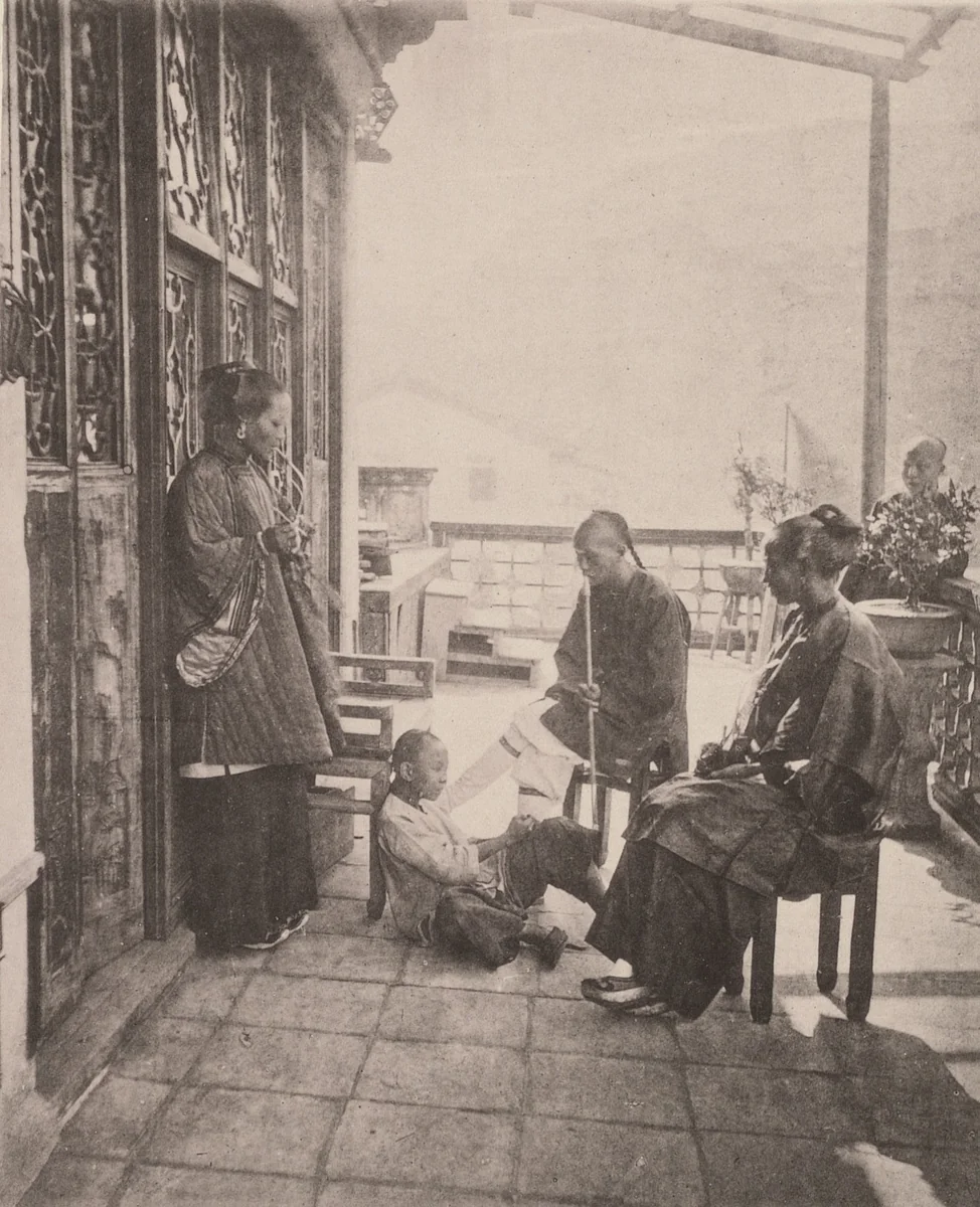 After Dinner by John Thomson, photograph, 1873