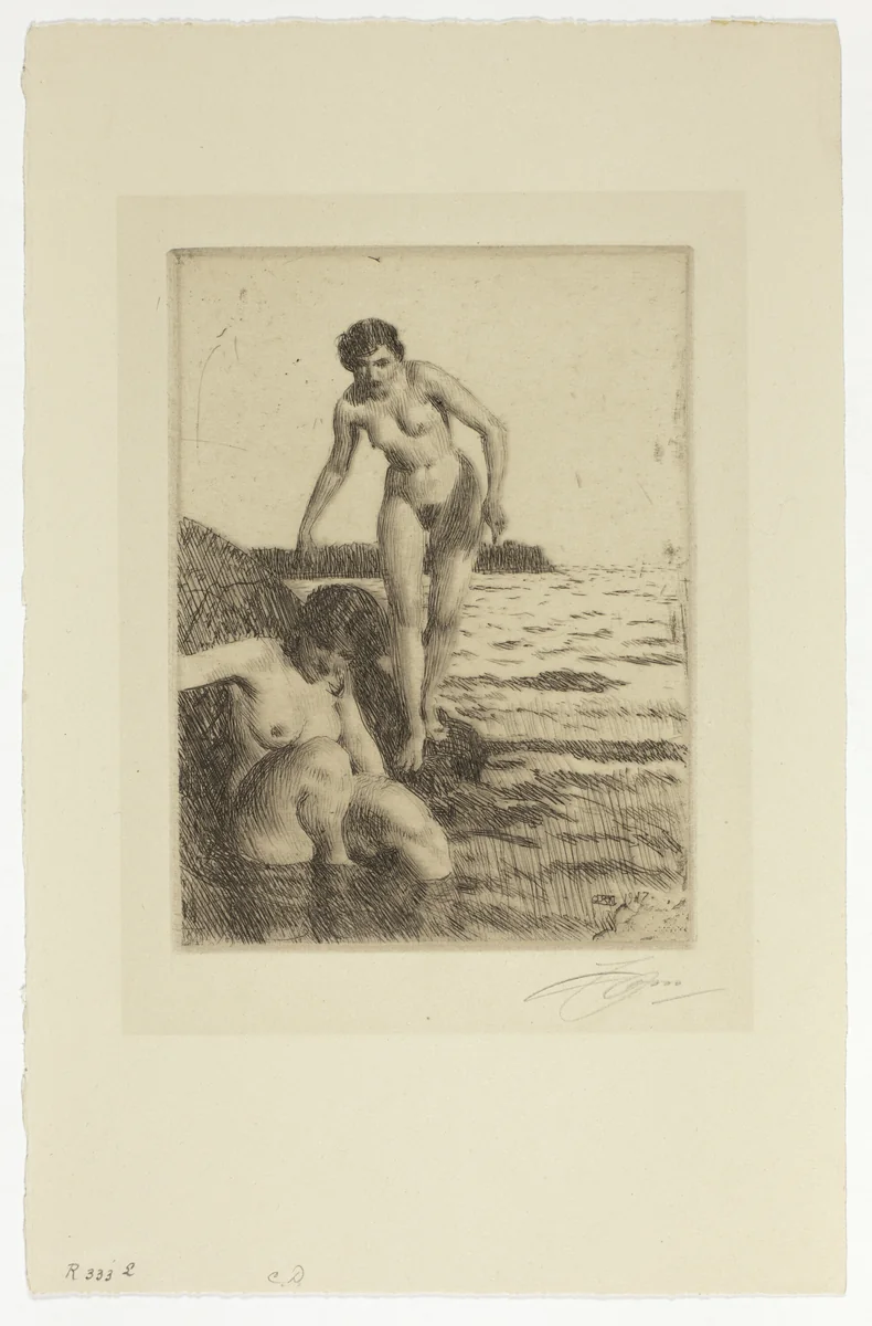 On Hemsö Island by Anders Zorn, print, 1917
