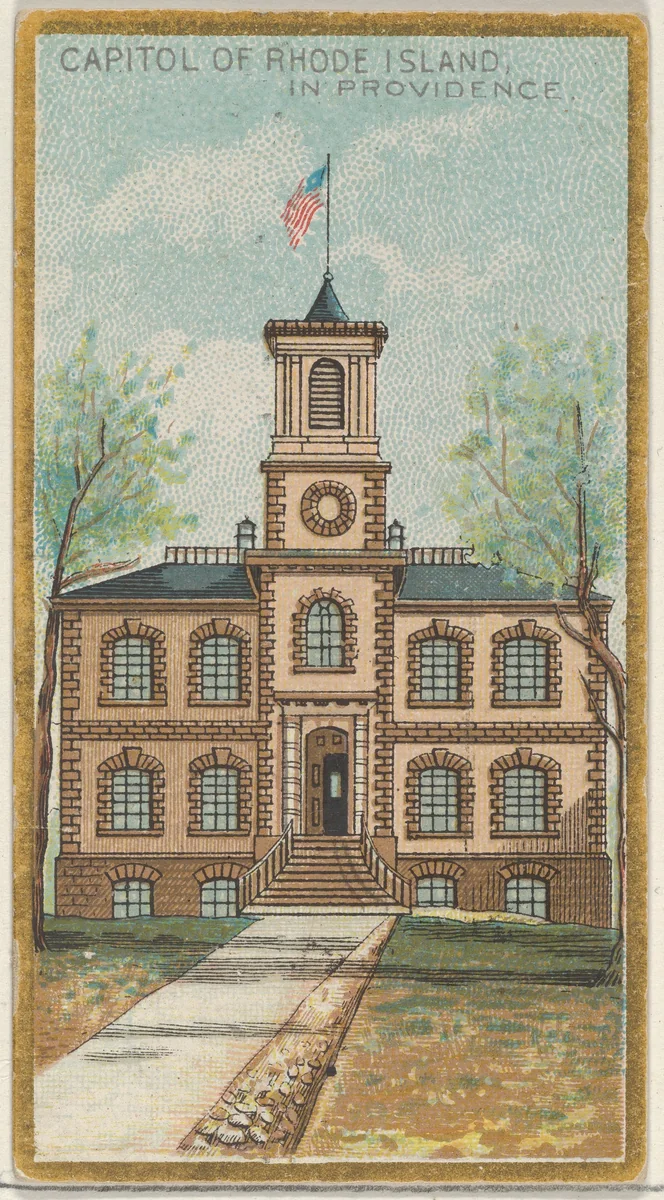 Capitol of Rhode Island in Providence, from the General Government and State Capitol Buildings series (N14) for Allen & Ginter Cigarettes Brands by Allen & Ginter, print, 1889