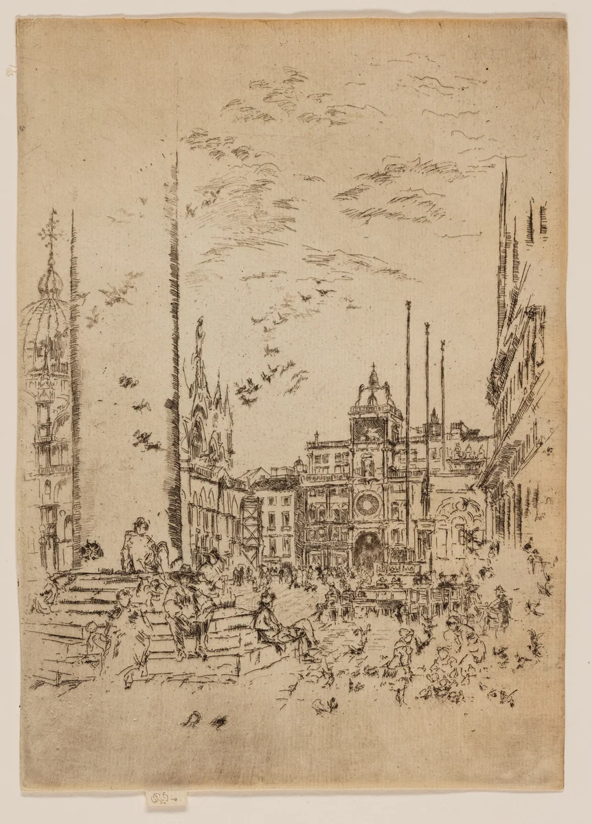 The Piazzetta by James McNeill Whistler, print, 1879-1880