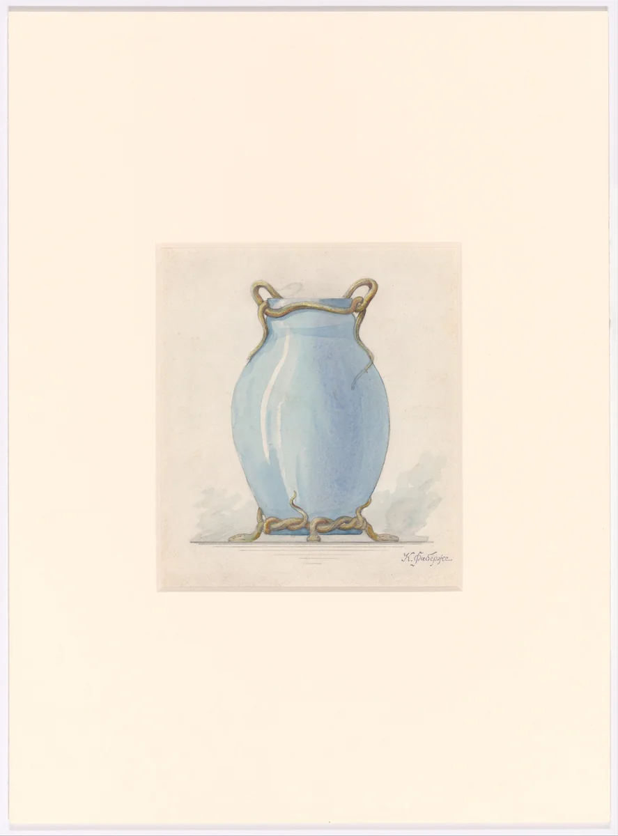 Design drawing by Peter Carl Fabergé, artwork, 1899-1904