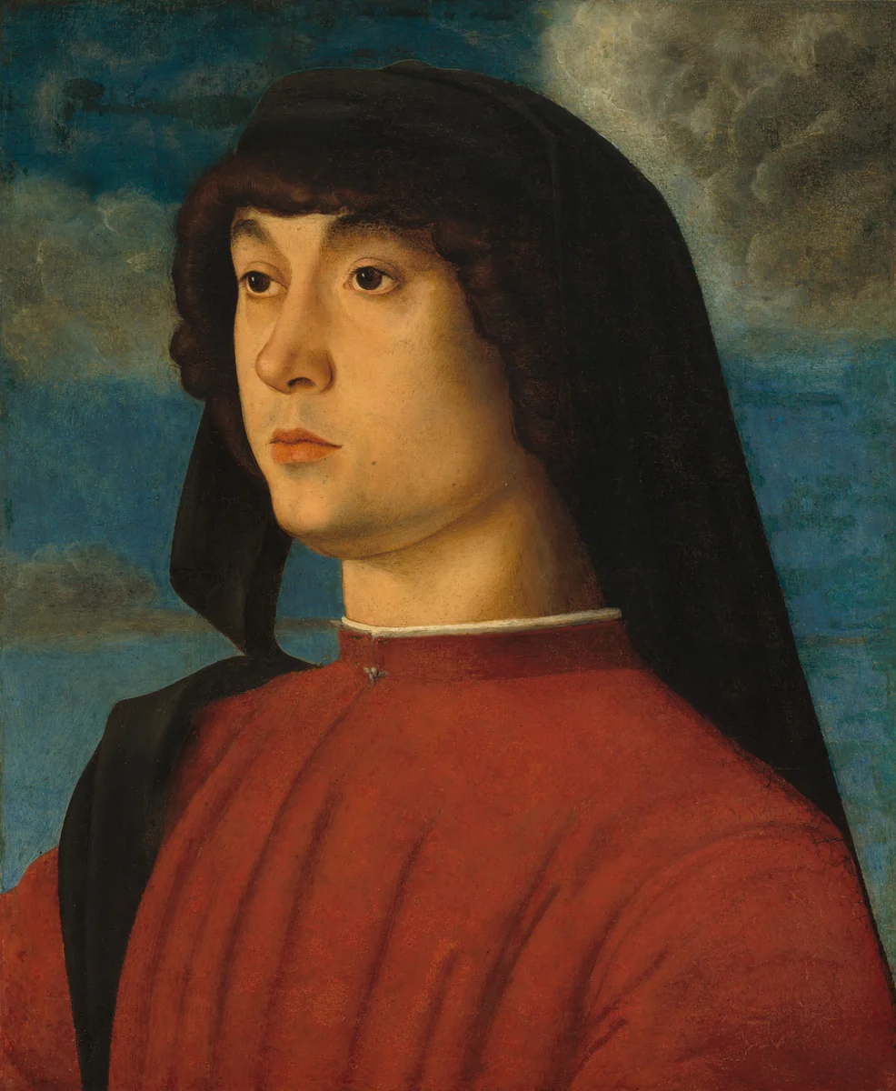 Portrait of a Young Man in Red by Giovanni Bellini, painting, 1480