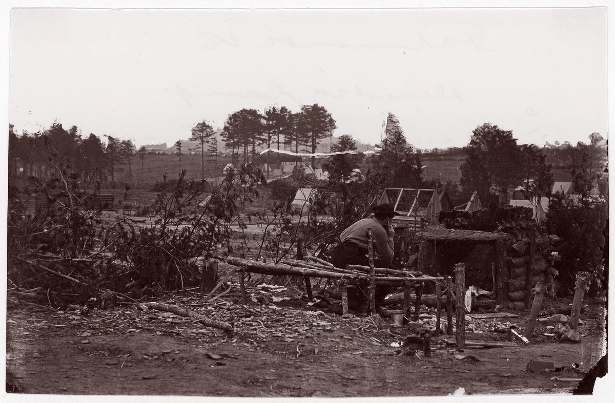 Falmouth, Virginia. Abandoned Camp by Andrew Joseph Russell, photograph, 1862