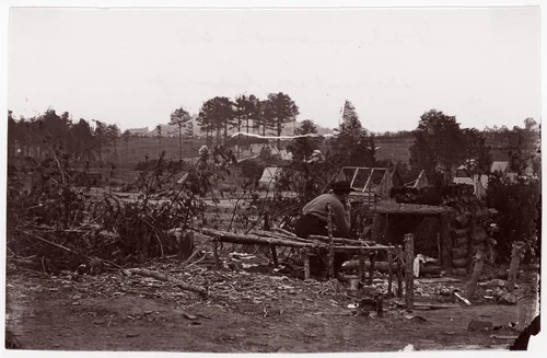 Falmouth, Virginia. Abandoned Camp by Andrew Joseph Russell, photograph, 1862