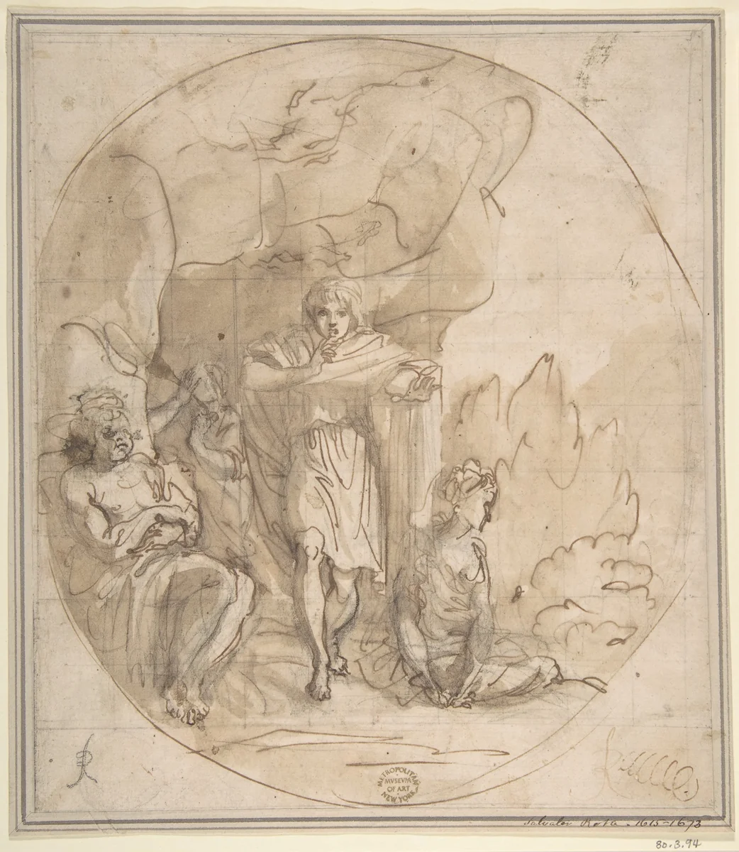 Orpheus by anonymous, drawing, 1600-1700
