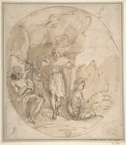 Orpheus by anonymous, drawing, 1600-1700